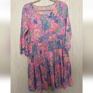 Lilly Pulitzer Size Medium Ocean Theme Dress Loose Fitting